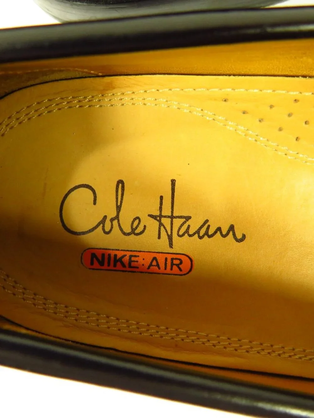 Mens Leather Penny Loafers Cole Haan Nike Air size 10 1/2M
